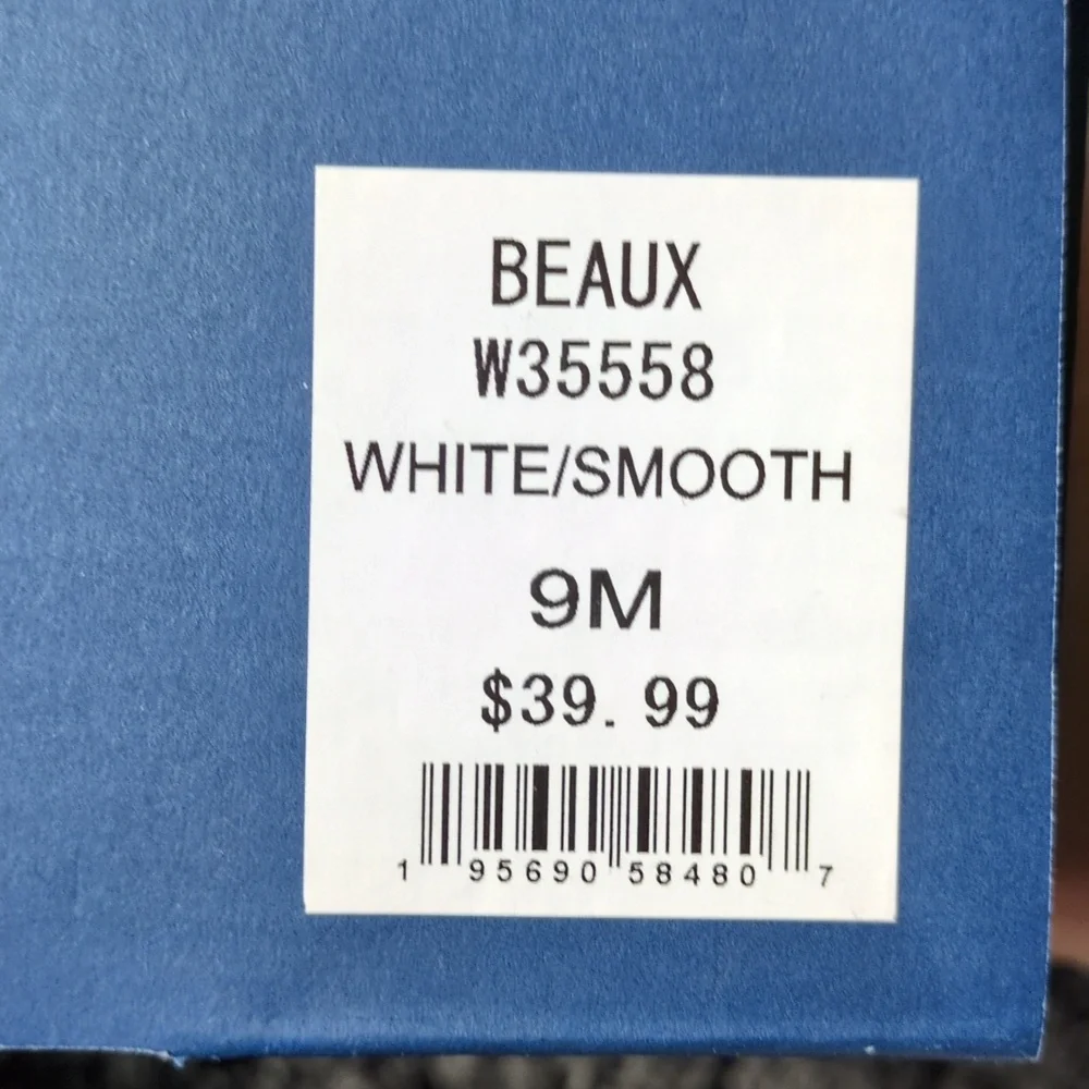 White Mountain Beaux Espadrilles White/Smooth Wedge Sandals Women's Size 9 NIB